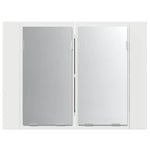 HKH Armario con Espejo para Baño con LED Acrílico - 60x12x45 Cm - Blanco