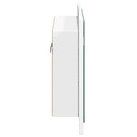 HKH Armario con Espejo para Baño con LED Acrílico - 60x12x45 Cm - Blanco