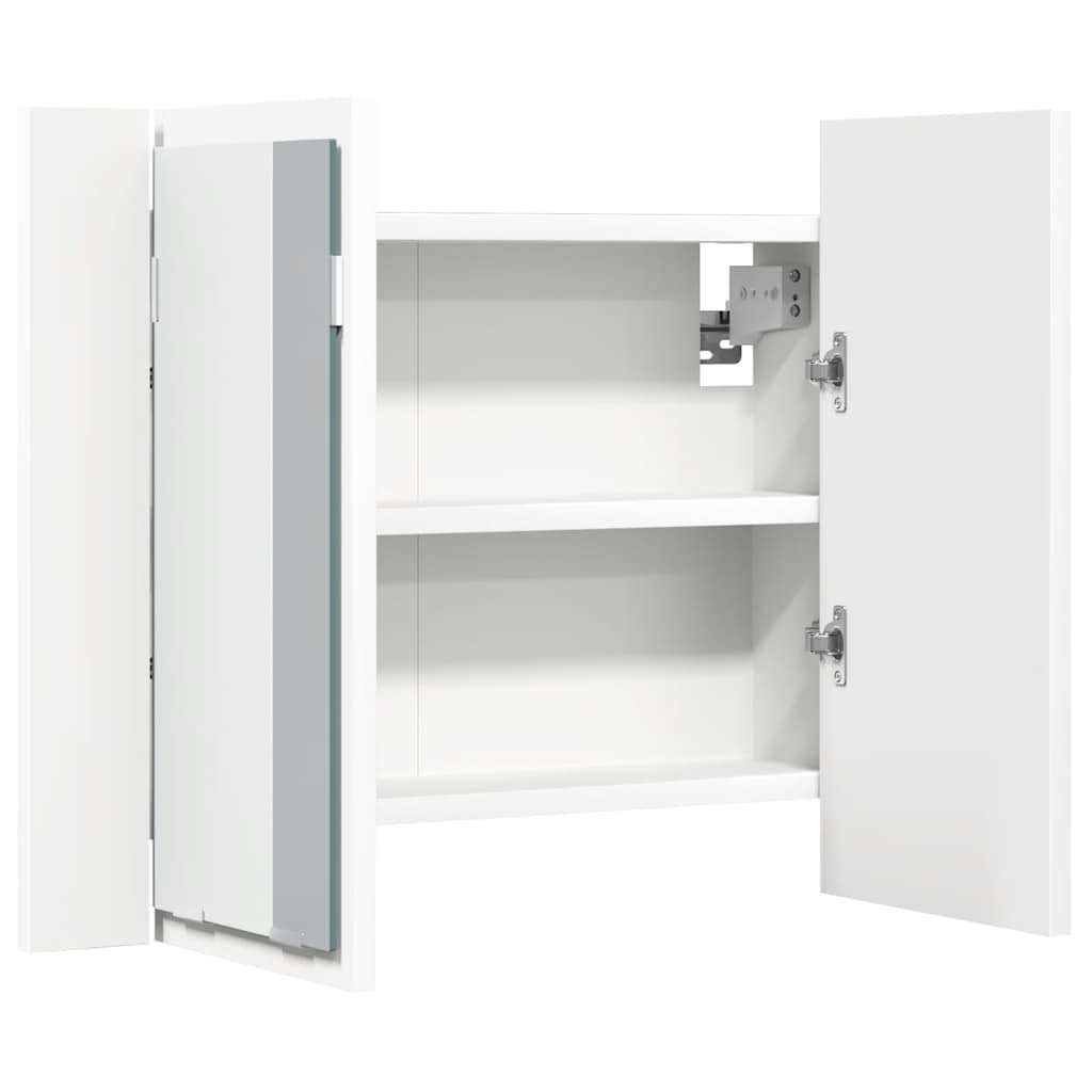HKH Armario con Espejo para Baño con LED Acrílico - 60x12x45 Cm - Blanco