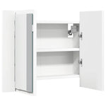 HKH Armario con Espejo para Baño con LED Acrílico - 60x12x45 Cm - Blanco