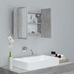 HKH Armario con Espejo para Baño LED Acrílico en Cemento - Gris