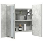HKH Armario con Espejo para Baño LED Acrílico en Cemento - Gris