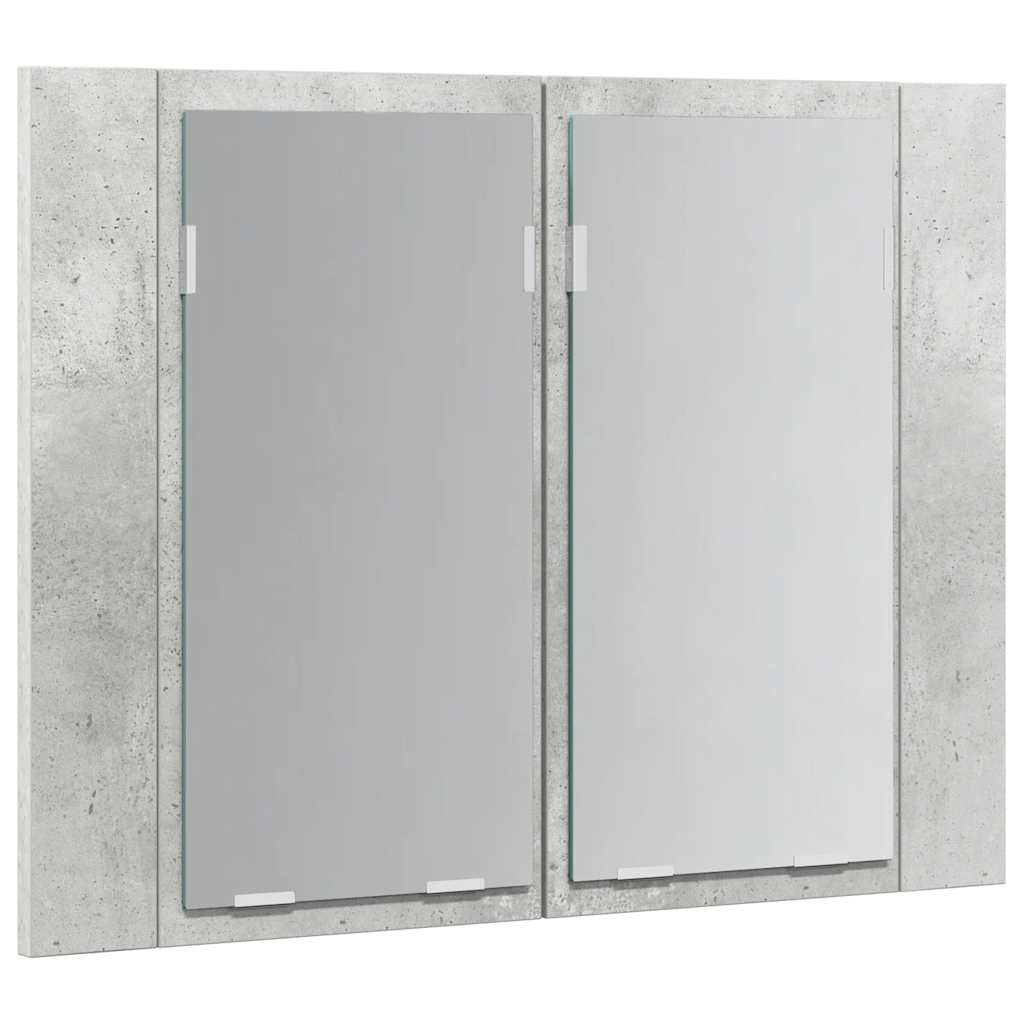 HKH Armario con Espejo para Baño LED Acrílico en Cemento - Gris