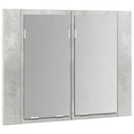 HKH Armario con Espejo para Baño LED Acrílico en Cemento - Gris