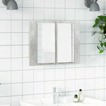 HKH Armario con Espejo para Baño LED Acrílico en Cemento - Gris