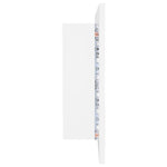 HKH Armário Espelhado Casa de Banho LED Acrílico - 90x12x45 Cm - Branco