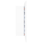 HKH Armário Espelhado Casa de Banho LED Acrílico - 100x12x45cm - Branco