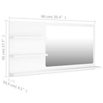 HKH Espelho de Casa de Banho - 90x10,5x45 Cm - Branco