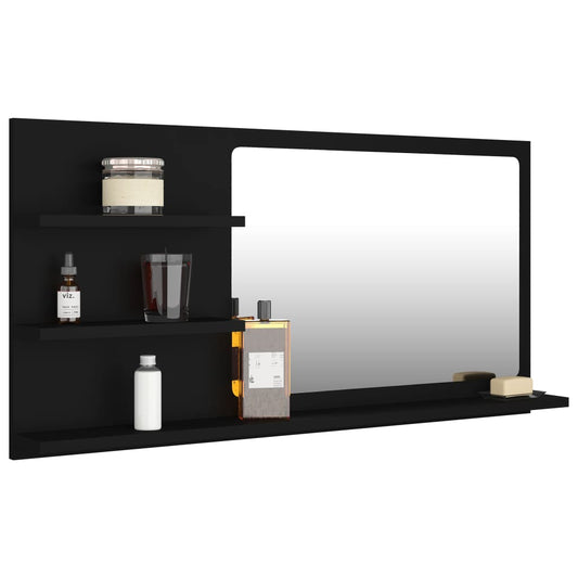 HKH Espelho de Casa de Banho - 90x10,5x45 Cm - Preto