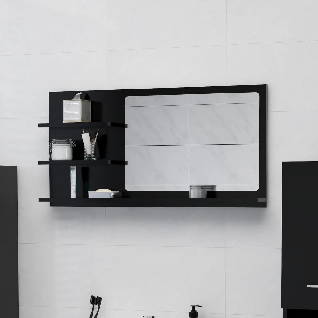 HKH Espejo de Baño - 90x10,5x45 Cm - Negro