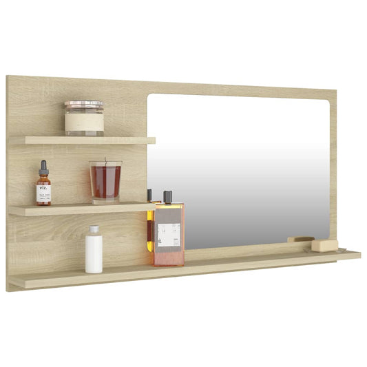 HKH Espelho de Casa de Banho em Carvalho - 90x10,5x45 Cm