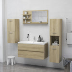 HKH Espejo de Baño de Roble - 90x10,5x45 Cm