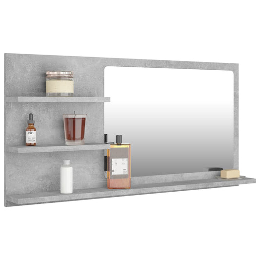HKH Espelho Casa de Banho em Cimento - 90x10,5x45 Cm - Cinza