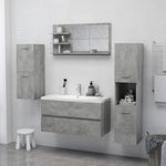 HKH Espejo de baño de cemento - 90x10,5x45 cm - Gris