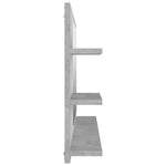 HKH Espejo de baño de cemento - 90x10,5x45 cm - Gris