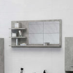 HKH Espejo de baño de cemento - 90x10,5x45 cm - Gris