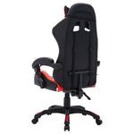 Silla de estilo de carreras HKH con luces LED RGB de cuero artificial - Rojo/Negro