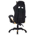 Silla de estilo gaming HKH con luces LED RGB en piel sintética dorado/negro