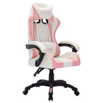 Silla de Estilo Racing HKH con Luces LED RGB de Piel Sintética - Rosa/Negro
