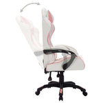 Silla de Estilo Racing HKH con Luces LED RGB de Piel Sintética - Rosa/Negro