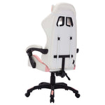 Silla de Estilo Racing HKH con Luces LED RGB de Piel Sintética - Rosa/Negro
