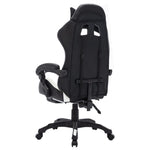 Silla de estilo de carreras HKH con luces LED RGB en cuero artificial - Blanco/Negro