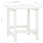 HKH Cadeira de Jardim Adirondack com Mesa Madeira de Abeto - Branco