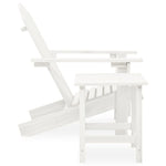 HKH Cadeira de Jardim Adirondack com Mesa Madeira de Abeto - Branco