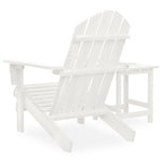 HKH Cadeira de Jardim Adirondack com Mesa Madeira de Abeto - Branco