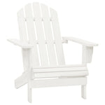 HKH Cadeira de Jardim Adirondack com Mesa Madeira de Abeto - Branco