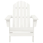 HKH Cadeira de Jardim Adirondack com Mesa Madeira de Abeto - Branco