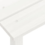 HKH Cadeira de Jardim Adirondack com Mesa Madeira de Abeto - Branco
