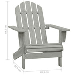 HKH Cadeira de Jardim Adirondack com Mesa Madeira de Abeto - Cinzento