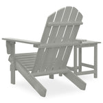 HKH Cadeira de Jardim Adirondack com Mesa Madeira de Abeto - Cinzento