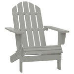 HKH Cadeira de Jardim Adirondack com Mesa Madeira de Abeto - Cinzento