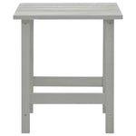 HKH Cadeira de Jardim Adirondack com Mesa Madeira de Abeto - Cinzento