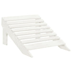 HKH Cadeira de Jardim Adirondack C/ Otomano e Mesa Abeto - Branco