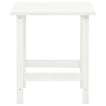 HKH Cadeira de Jardim Adirondack C/ Otomano e Mesa Abeto - Branco