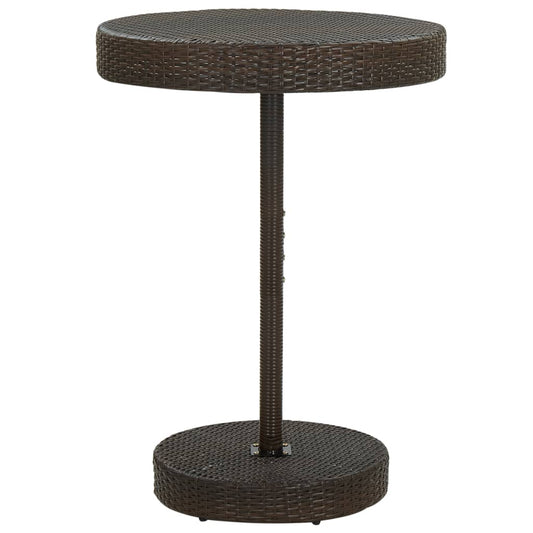 HKH 5 Pcs Conjunto de Bar P/ Jardim com Almofadões Vime Pe Castanho - Marrom