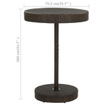 HKH 5 Pcs Conjunto de Bar P/ Jardim com Almofadões Vime Pe Castanho - Marrom