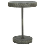 HKH 5 Pcs Conjunto de Bar P/ Jardim C/ Almofadões Vime Pe - Cinzento