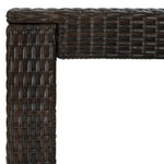 HKH 5 Pcs Conjunto de Bar P/ Jardim com Almofadões Vime Pe Castanho - Marrom