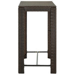 HKH 5 Pcs Conjunto de Bar P/ Jardim com Almofadões Vime Pe Castanho - Marrom