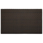 HKH 5 Pcs Conjunto de Bar P/ Jardim com Almofadões Vime Pe Castanho - Marrom