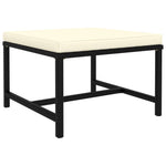 HKH 5 Pcs Conjunto Lounge de Jardim C/ Almofadões Vime Pe - Preto