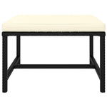 HKH 5 Pcs Conjunto Lounge de Jardim C/ Almofadões Vime Pe - Preto