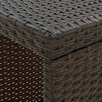 HKH 5 Pcs Conjunto de Bar P/ Jardim com Almofadões Vime Pe Castanho - Marrom
