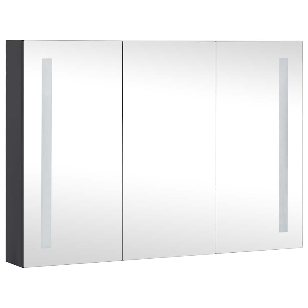 HKH Armario con espejo para baño con LED - 89x14x62 cm
