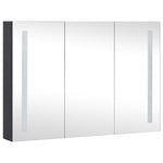 HKH Armario con espejo para baño con LED - 89x14x62 cm