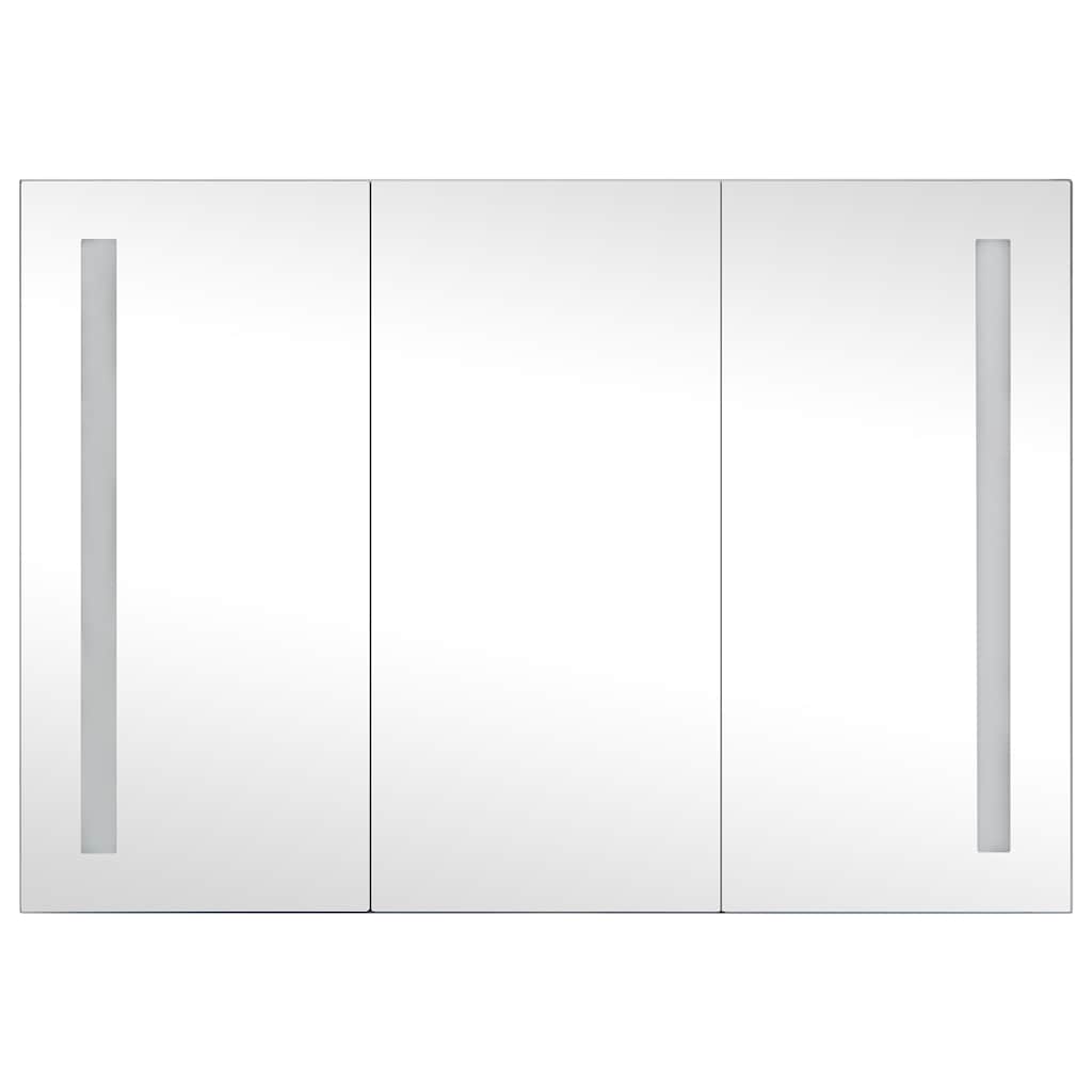 HKH Armario con espejo para baño con LED - 89x14x62 cm